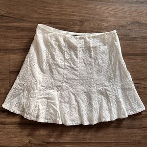 Lulu’s White Eyelet Miniskirt